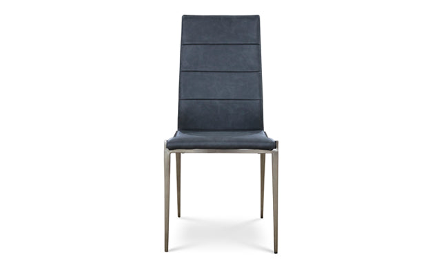 B-modern Soiree Dining Chair Dark Grey Stainless Steel set of 2