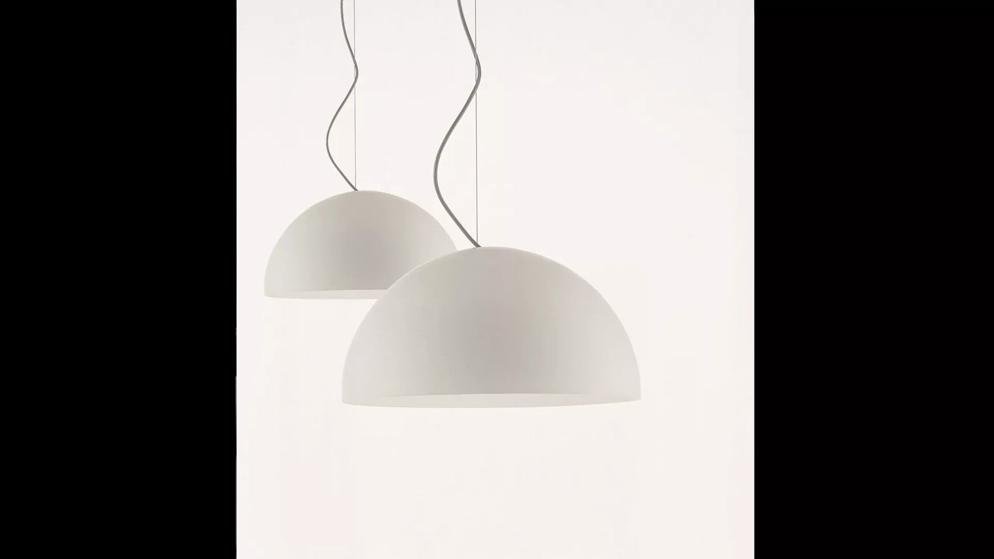 Sonora 411 Opal Glass Suspension Lamp by Oluce