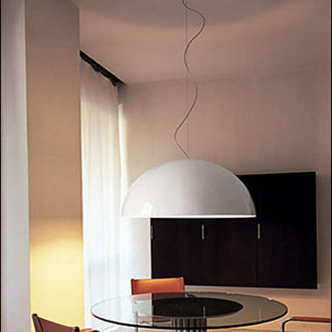 Sonora 490 Blown Glass PMMA Suspension Lamp by Oluce