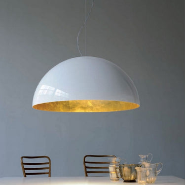 Sonora 490 Blown Glass PMMA Suspension Lamp by Oluce