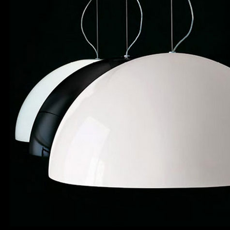 Sonora 490 Blown Glass PMMA Suspension Lamp by Oluce