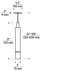 Sottile Pendant Light Large Dimensions