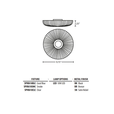 Besa Lighting Spira 10 Ceiling Light