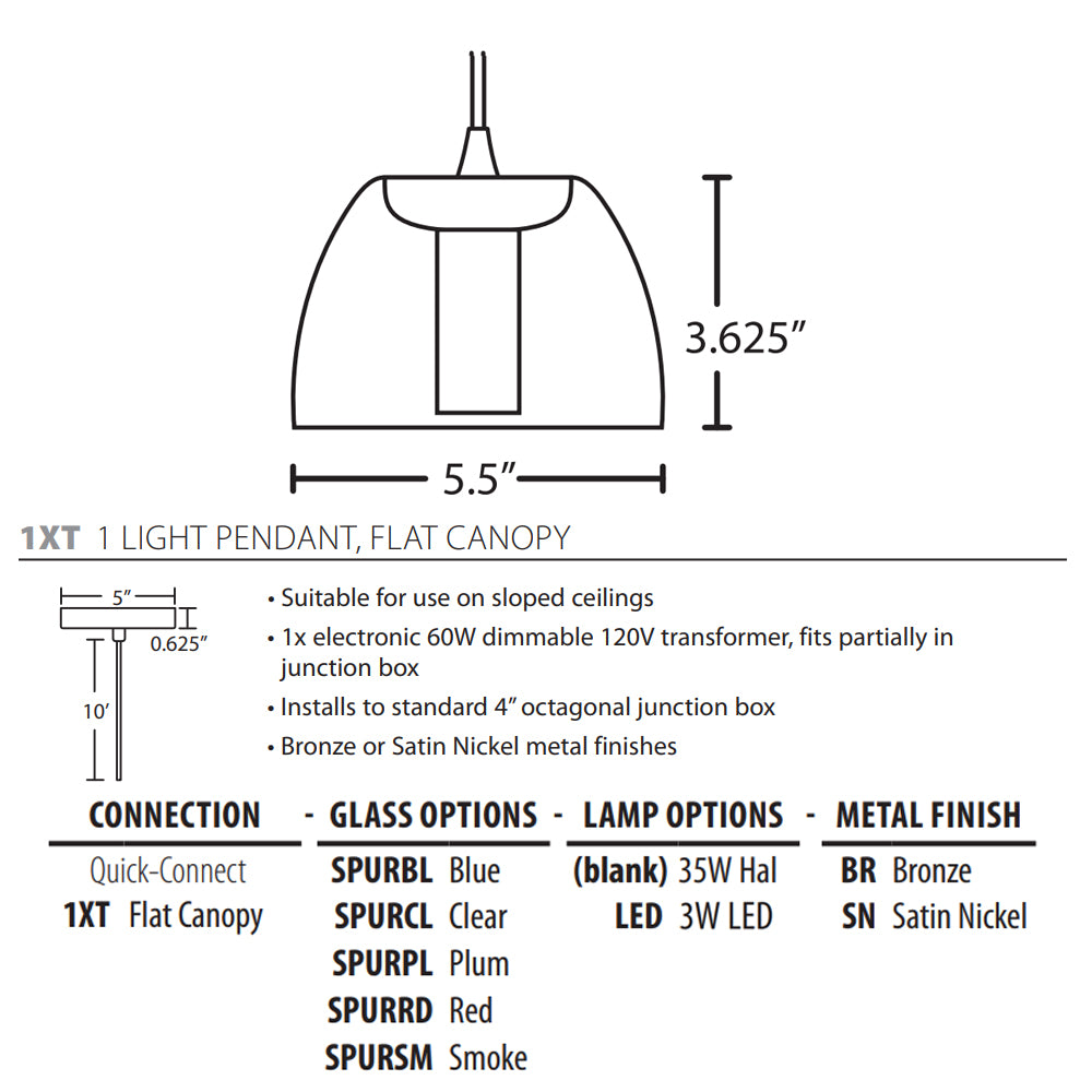 Besa Lighting Spur Pendant Light