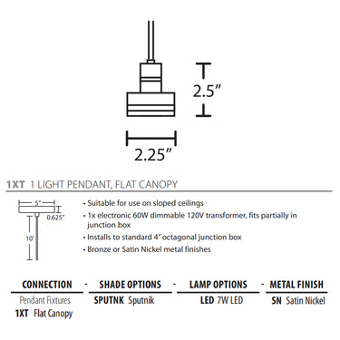 Besa Lighting Sputnik Pendant Light
