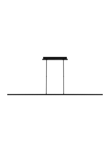 Modern Linear Pendant Light - Black Stagger 72