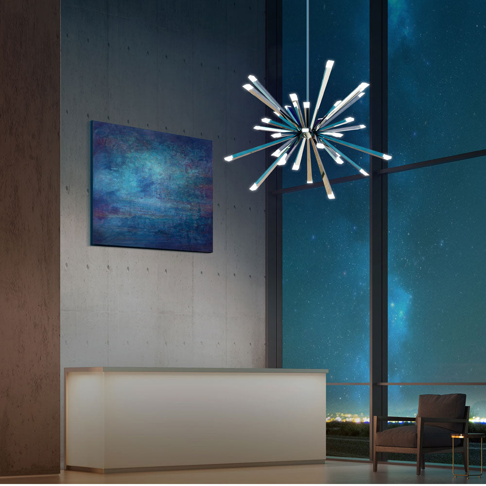 BlackJack Lighting Starburst Chandelier