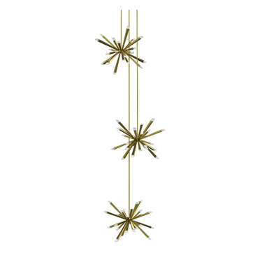 BlackJack Lighting Starburst Triple Chandelier