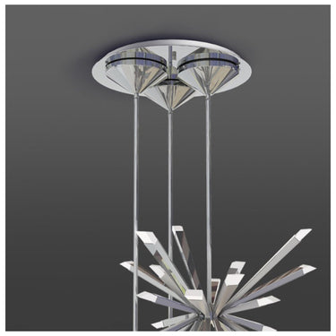 BlackJack Lighting Starburst Triple Chandelier