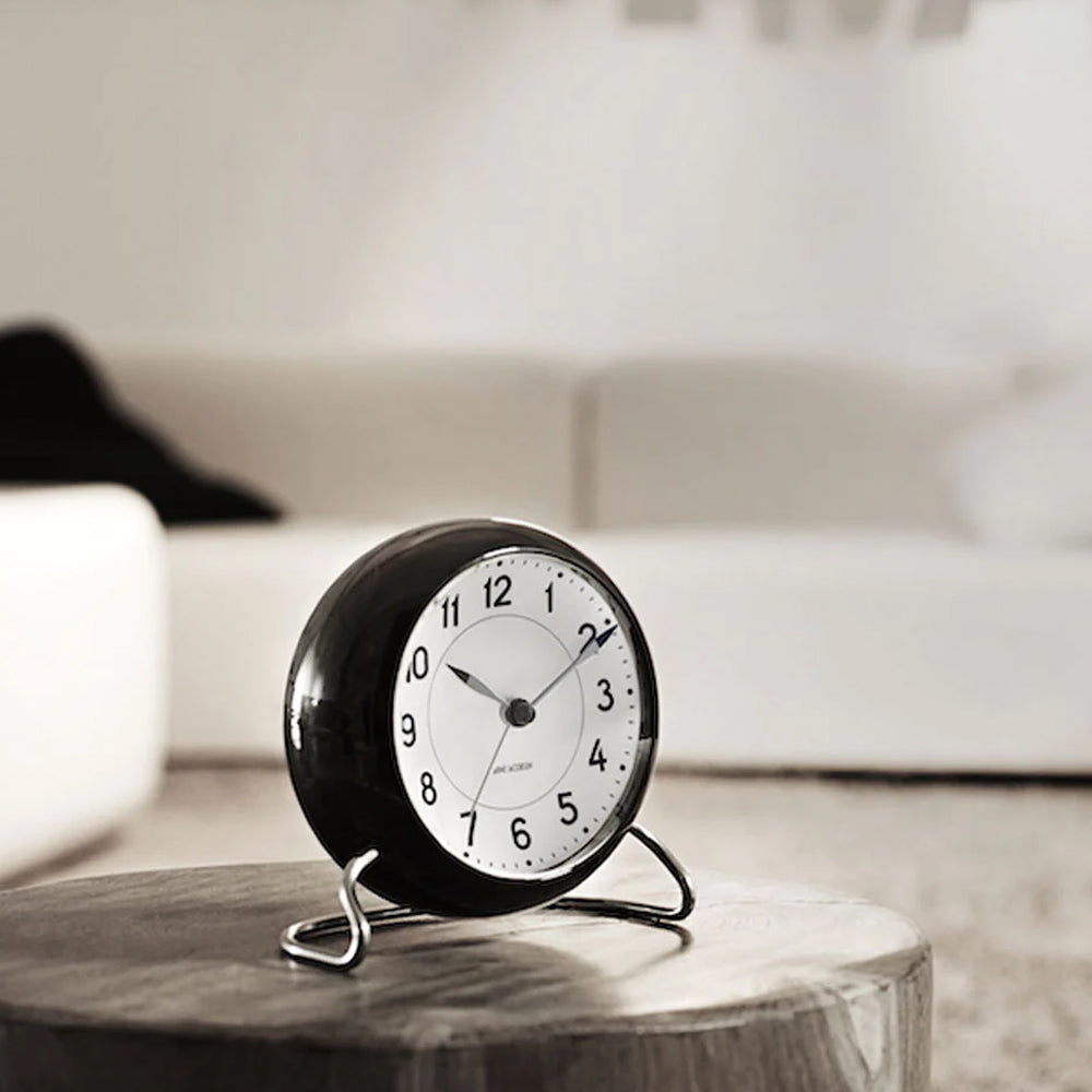 Station Alarm Clock Black of Arne Jacobsen