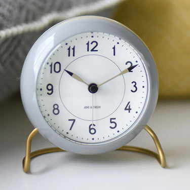 Station Alarm Clock Grey of Arne Jacobsen