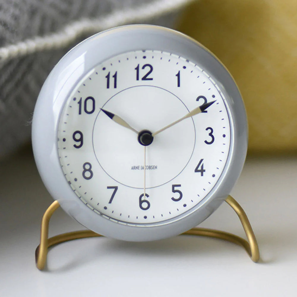 Station Alarm Clock Grey of Arne Jacobsen