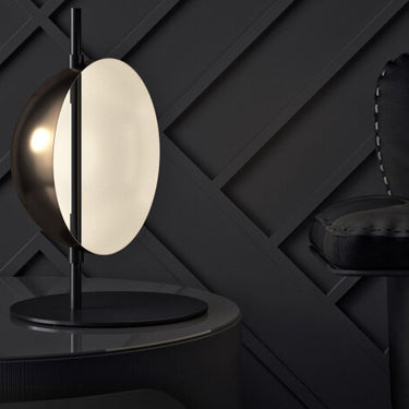 Contemporary Superluna table lamp for living room, bedroom, and workspace lighting solutions