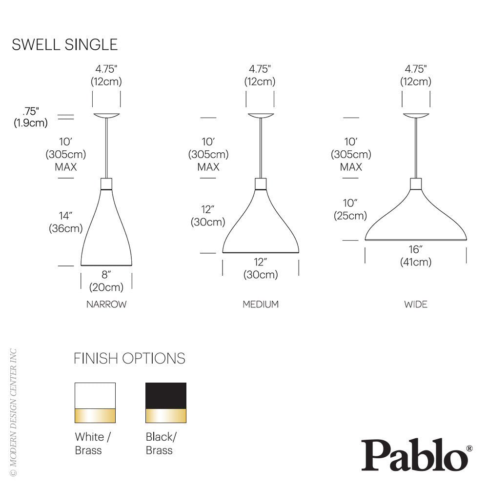 Pablo Design Swell Single Pendant Light | Pablo Design | LoftModern