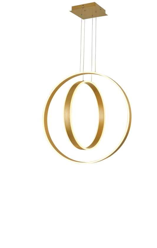 Thumprints Brushed Gold Aria Pendant