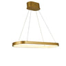 Thumprints Ellipse Brushed Gold Dining Chandelier T1018
