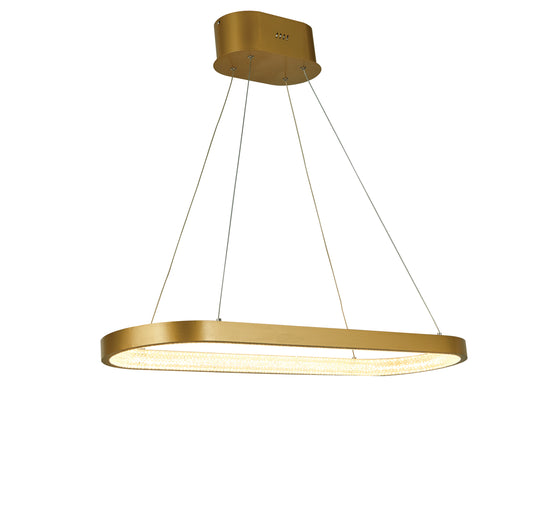 Thumprints Brushed Gold Ellipse Dining Chandelier