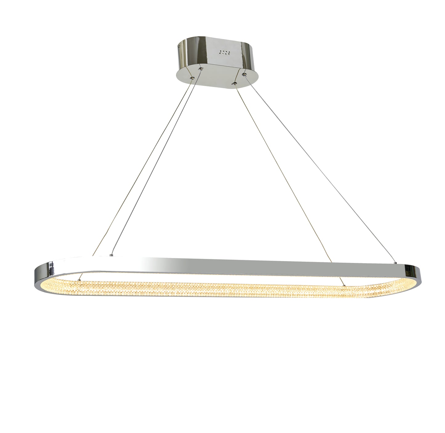 Thumprints Chrome Ellipse Dining Chandelier