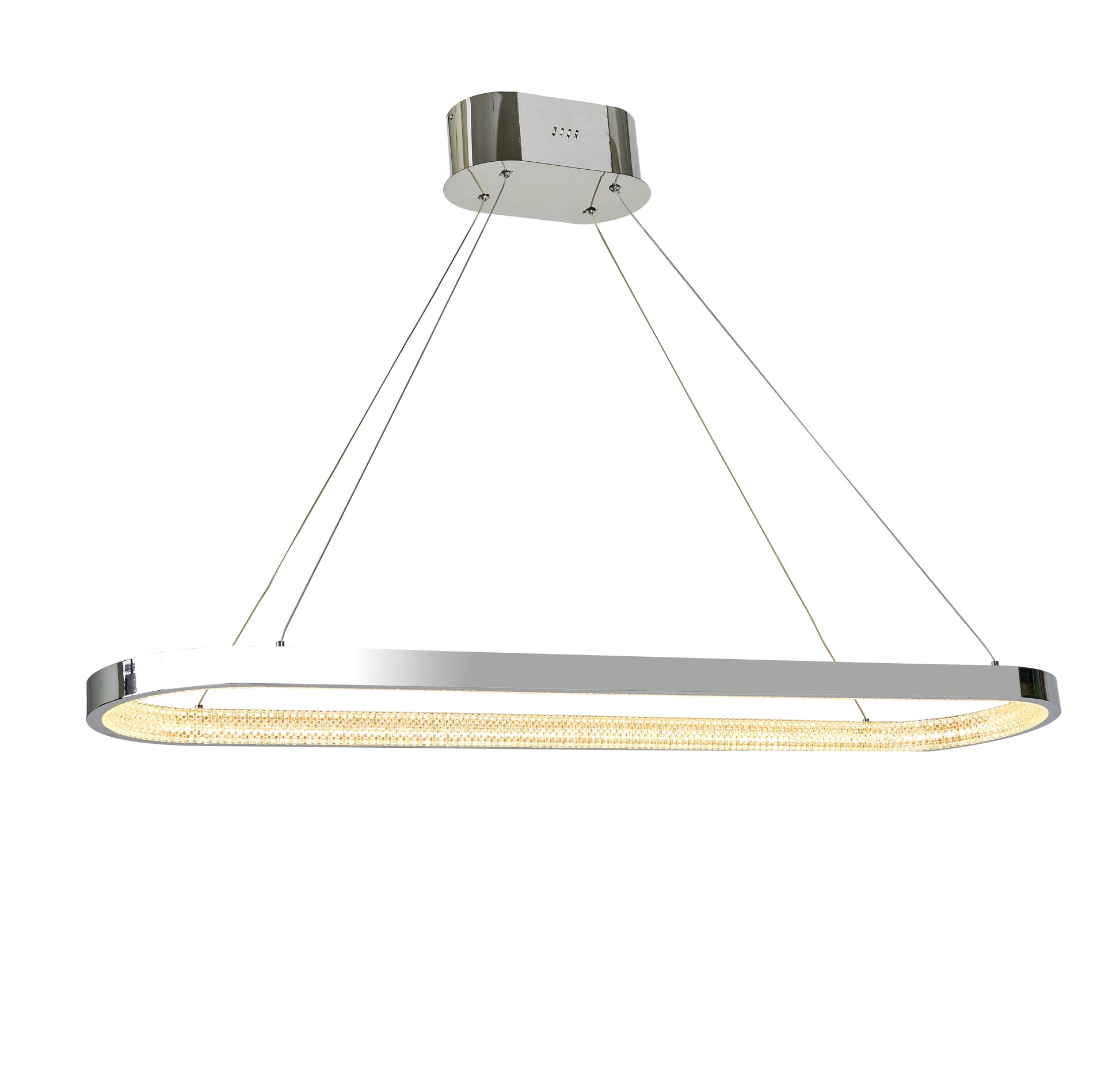 Thumprints Chrome Ellipse Dining Chandelier