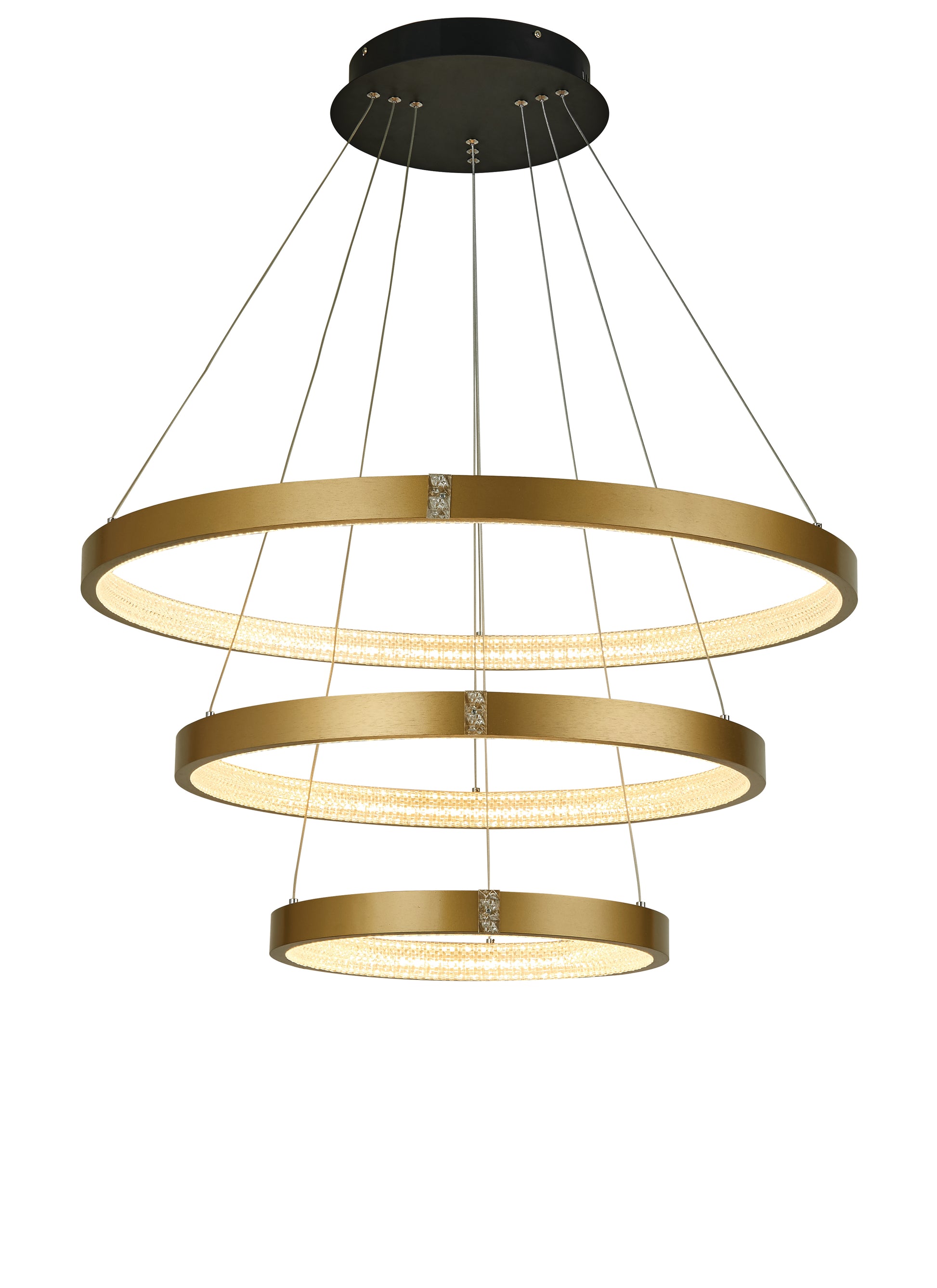 Thumprints Brushed Gold Kinsley Foyer Chandelier