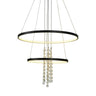 Thumprints Glacier Black Foyer Chandelier T1040