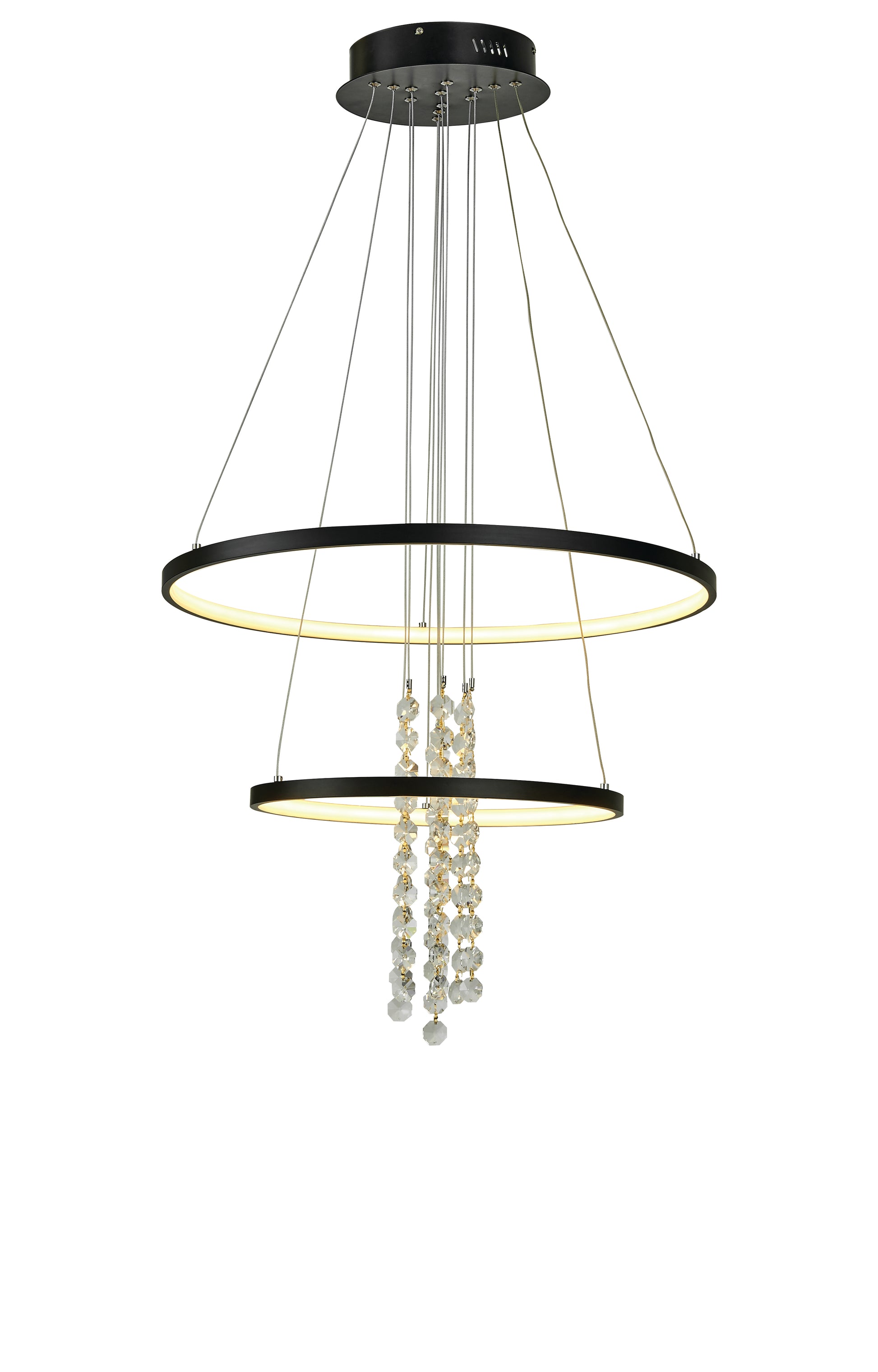Thumprints Black Glacier Foyer Chandelier