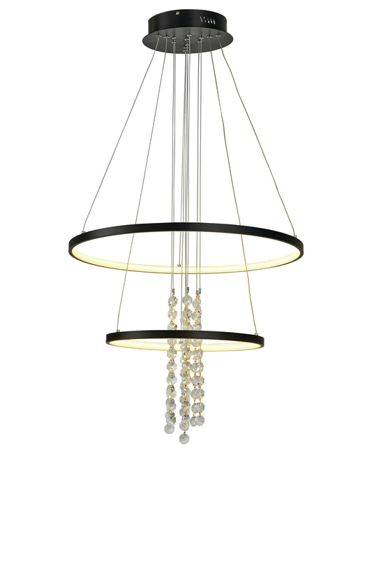 Thumprints Glacier Black Foyer Chandelier T1040