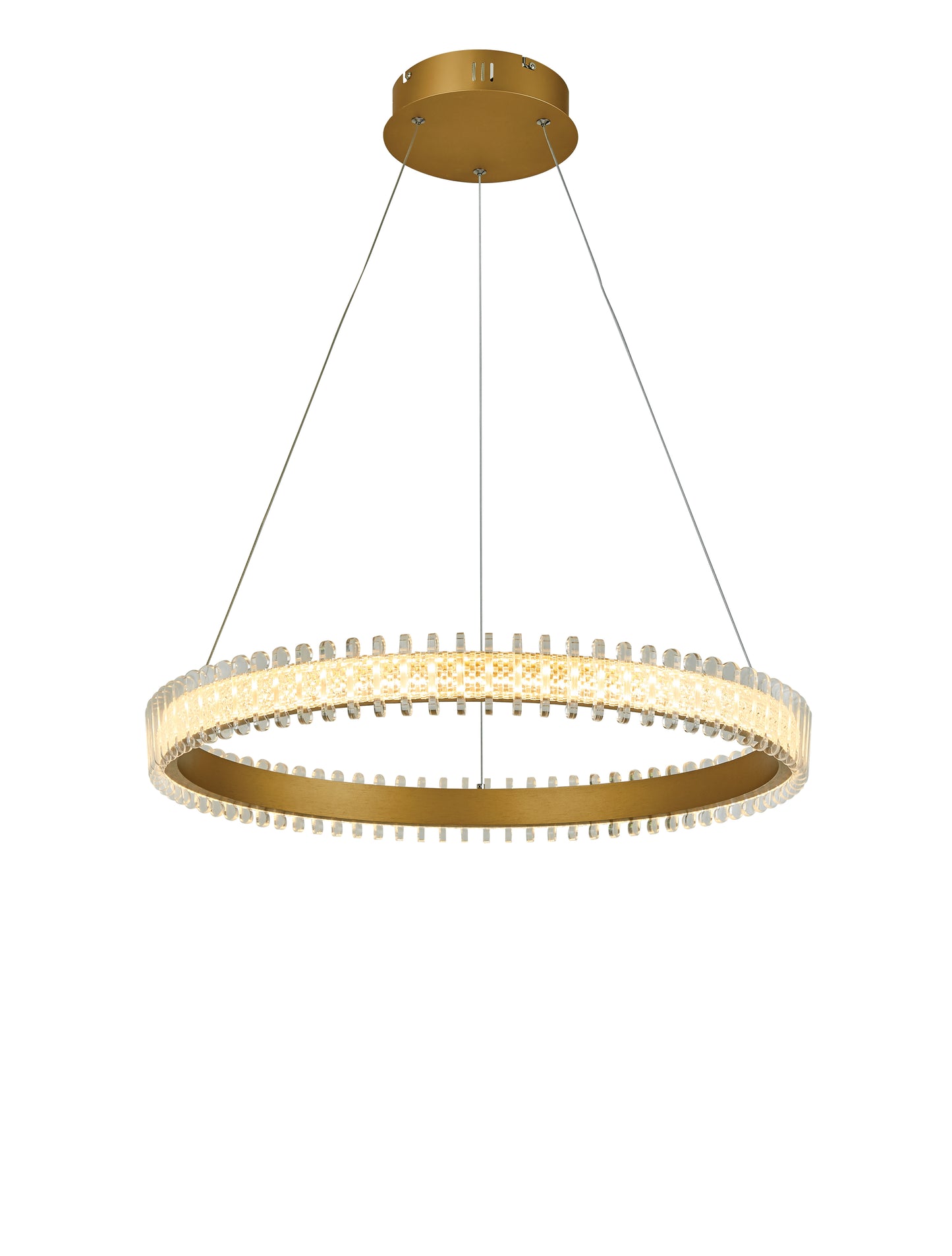 Thumprints Brushed Gold Fusion Dining Chandelier