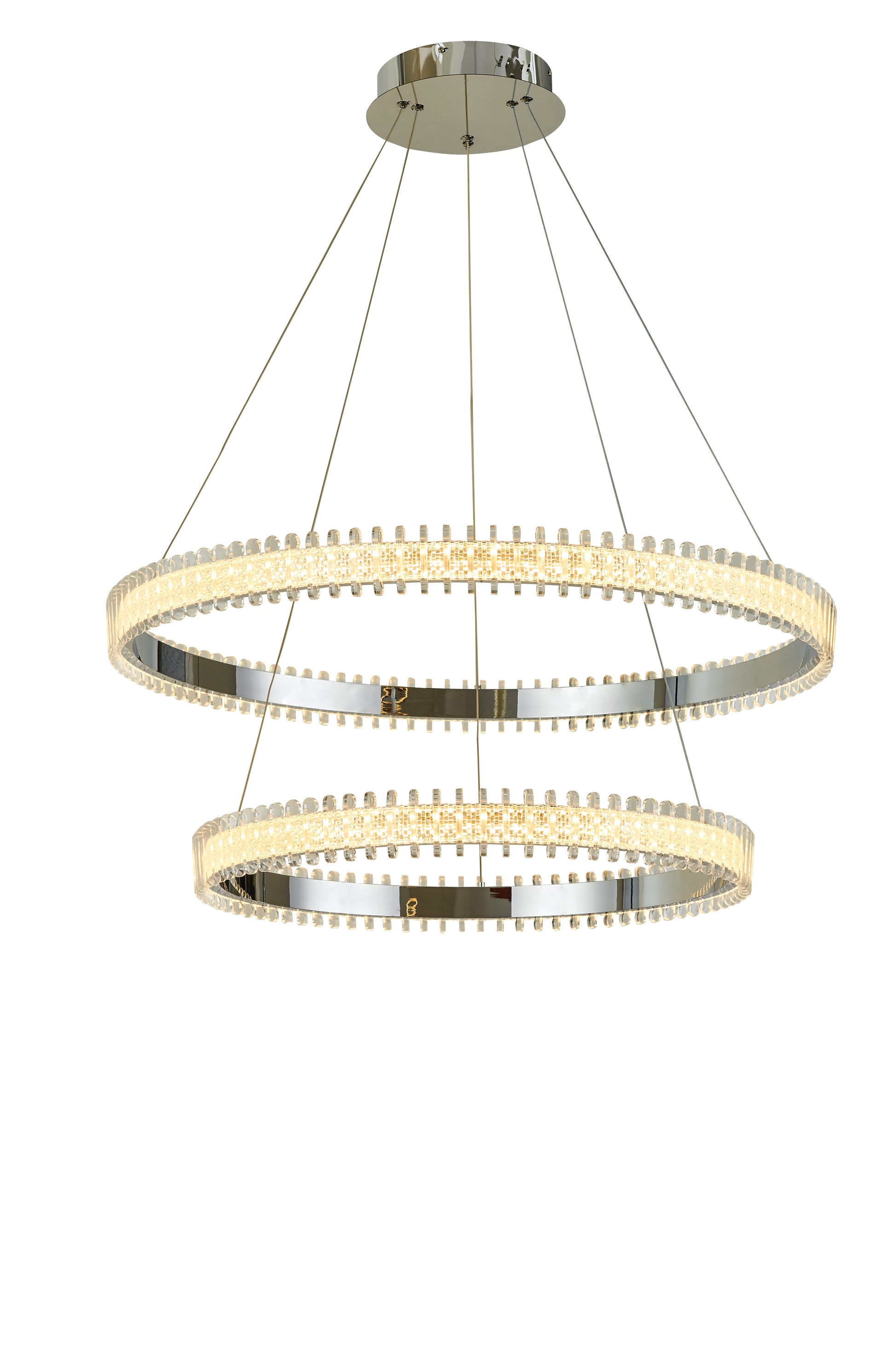 Thumprints Chrome Fusion Foyer Chandelier