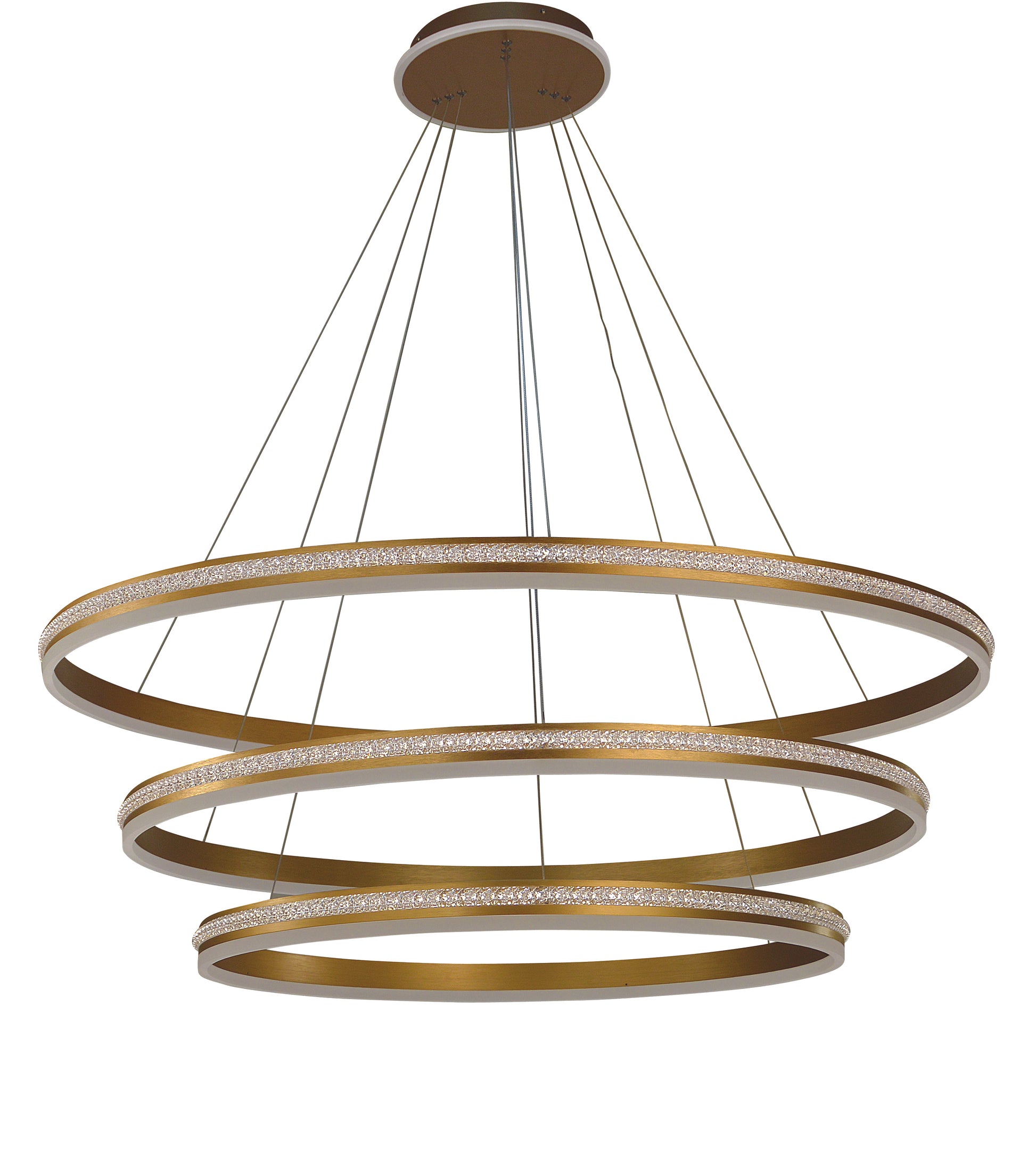 Thumprints Aurora Brushed Gold Foyer Chandelier T1053
