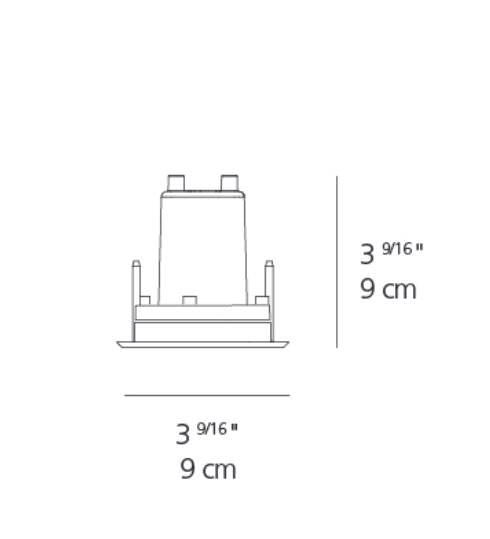 Artemide Ego 90 Downlight Square