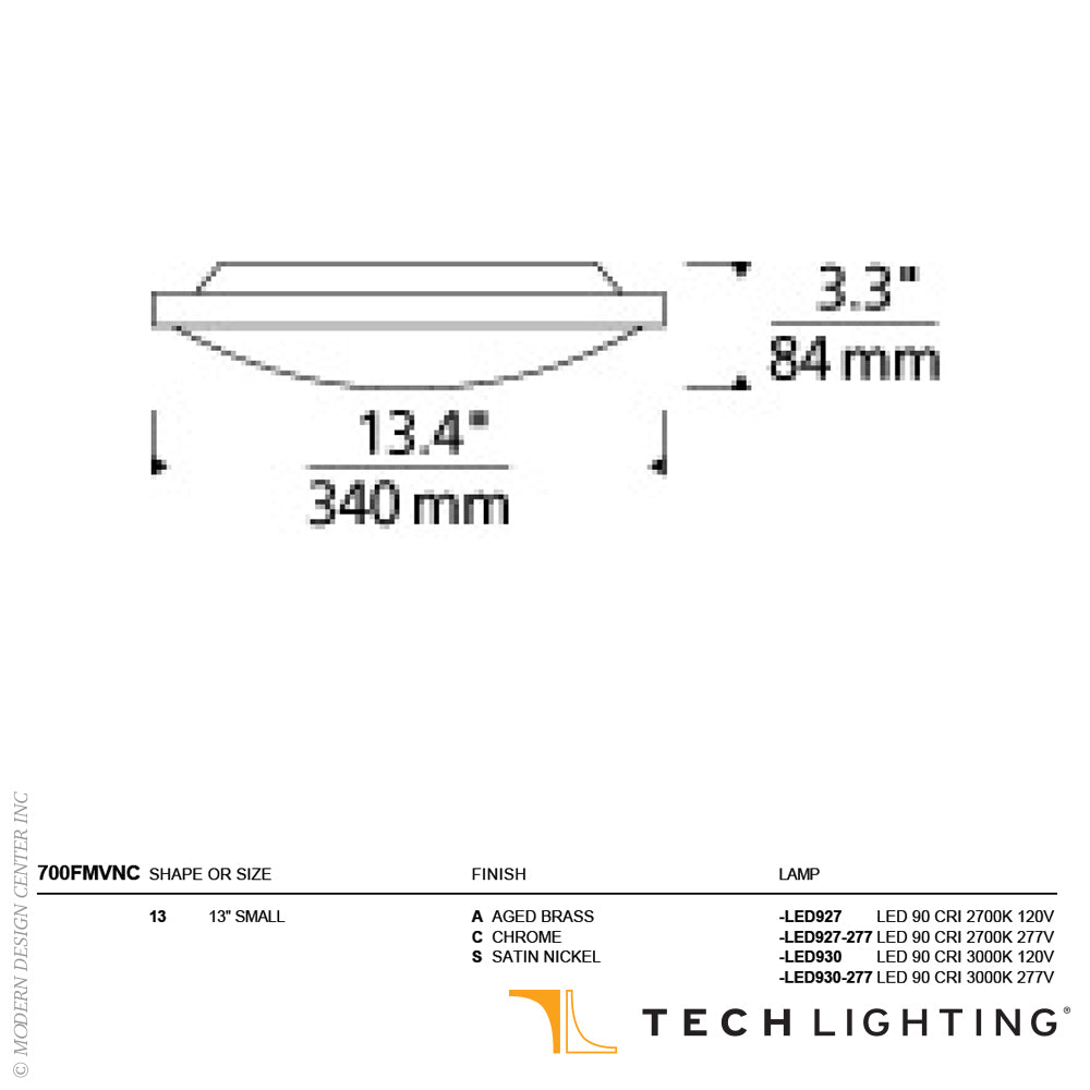 Tech Lighting Vance 13 LED Ceiling
