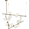 ModernRail Chandelier 2 Glass Orbs | Visual Comfort Modern | LoftModern