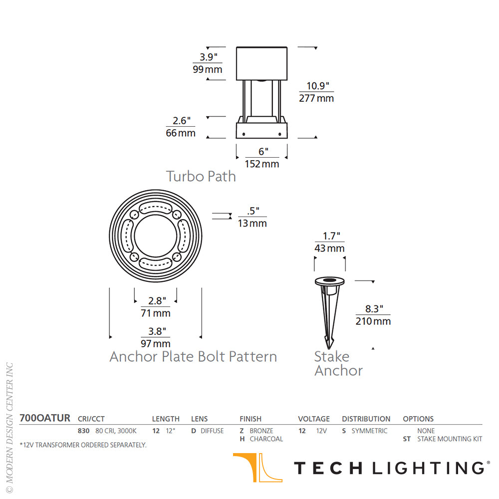 Turbo LED Outdoor Path | Visual Comfort Modern