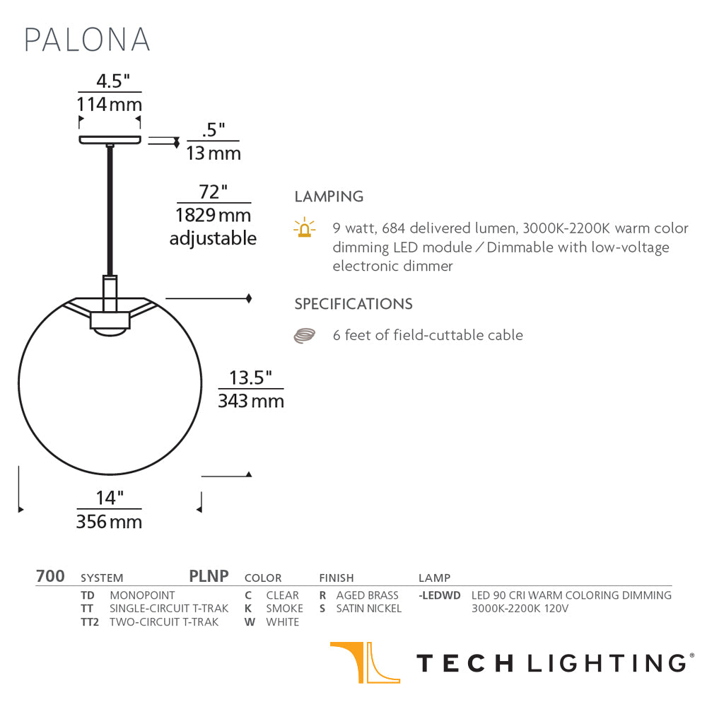 Palona LED Pendant Light | Visual Comfort Modern