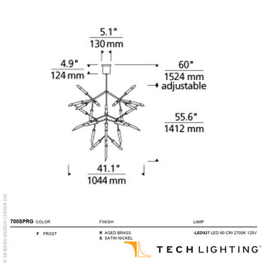Spur Grande Chandelier | Visual Comfort Modern - NP