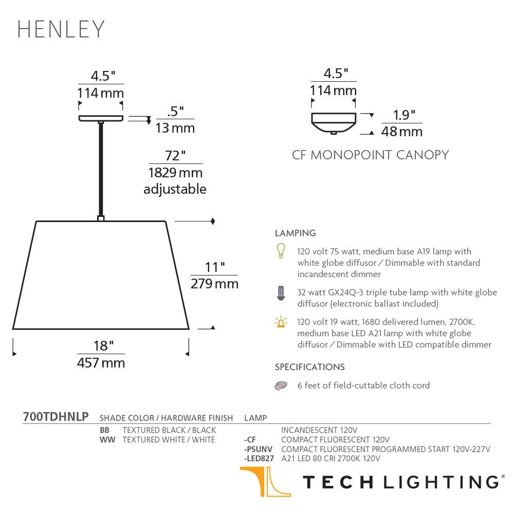 Henley LED Pendant Light | Visual Comfort Modern