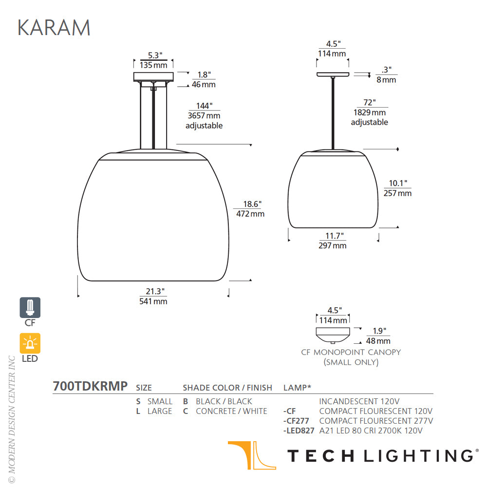 Karam LED Pendant Light | Visual Comfort Modern