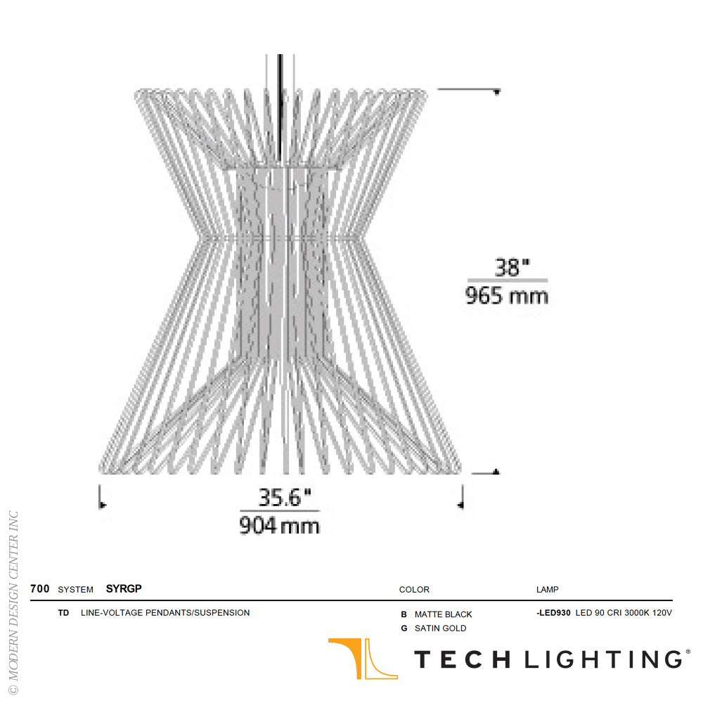 Syrma Grande LED Pendant Light | Visual Comfort Modern