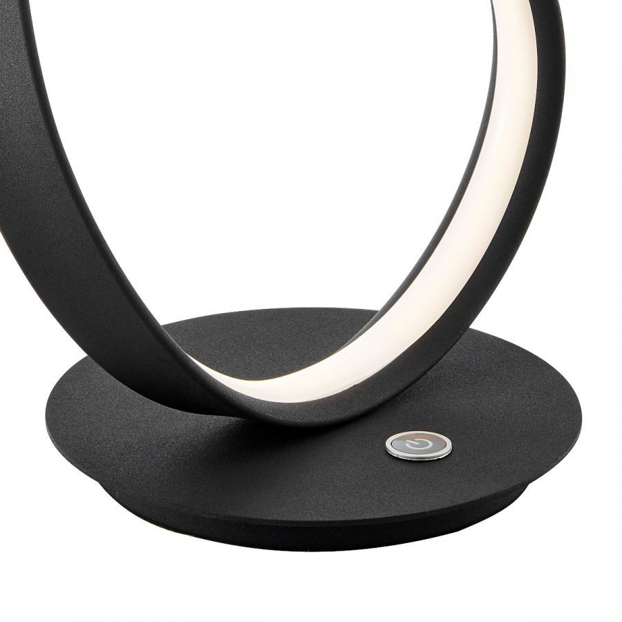 Finesse Decor Amsterdam Black Table Lamp - LED Strip and Touch Dimmer