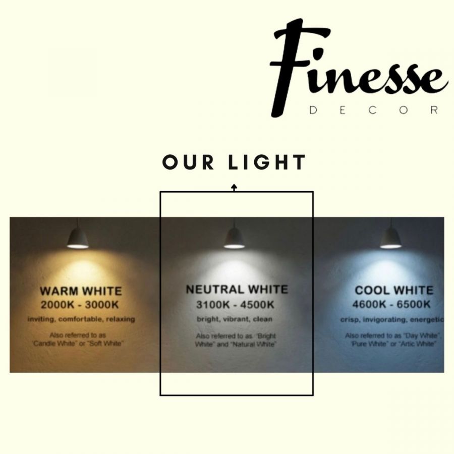 Finesse Decor Amsterdam Black Table Lamp - LED Strip and Touch Dimmer