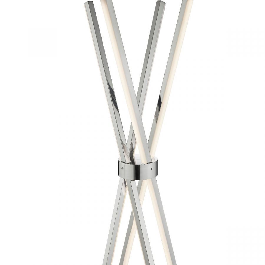 Finesse Decor Bergen Chrome Table Lamp - LED Strip & Touch Dimmer