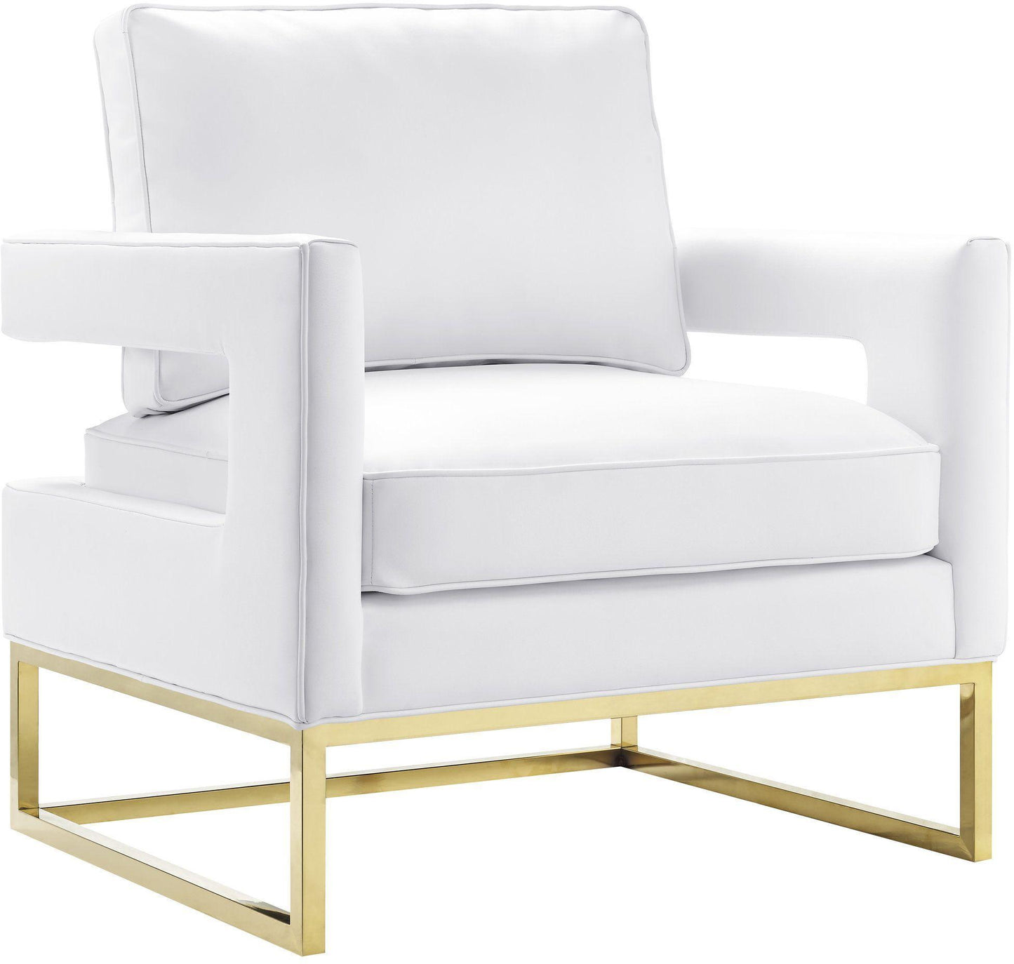 Tov Furniture Avery White Leather Chair