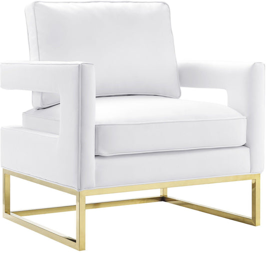 Tov Furniture Avery White Leather Chair