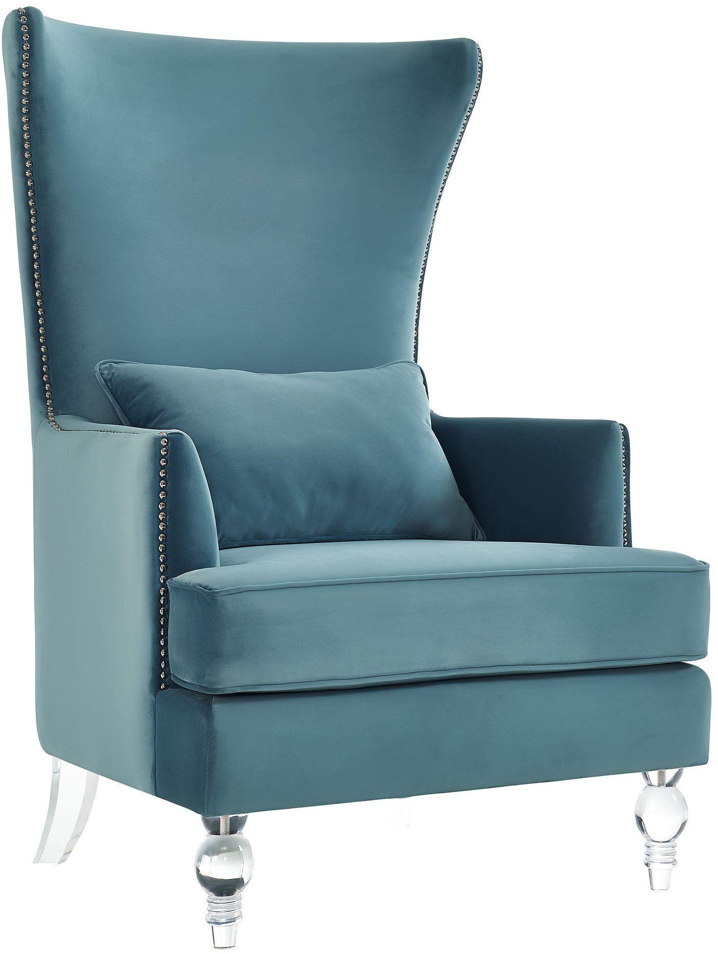 Tov Furniture Bristol Sea Blue Tall Chair