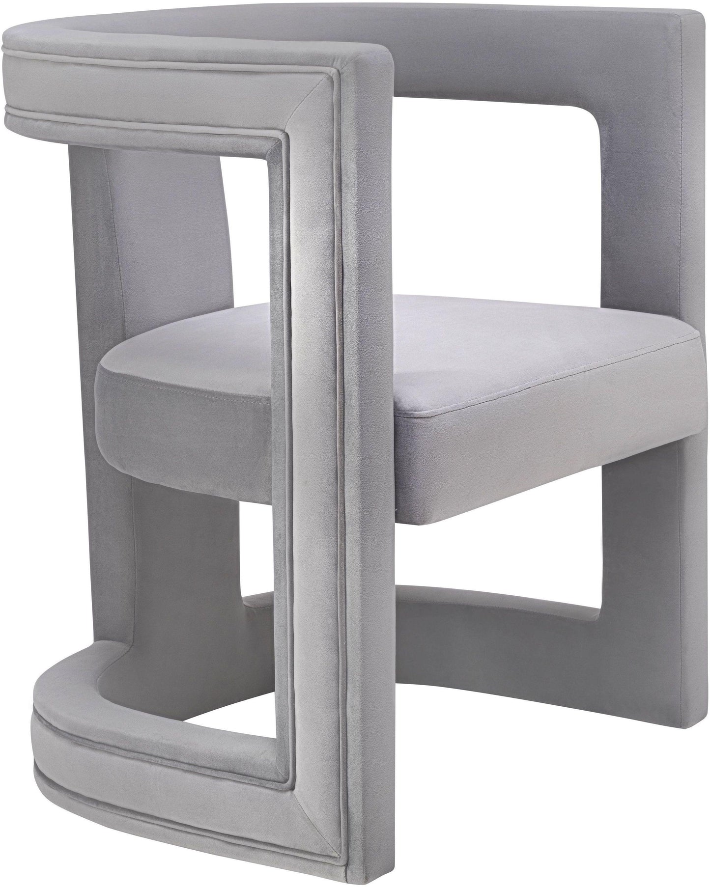 Tov Furniture Ada Grey Velvet Chair
