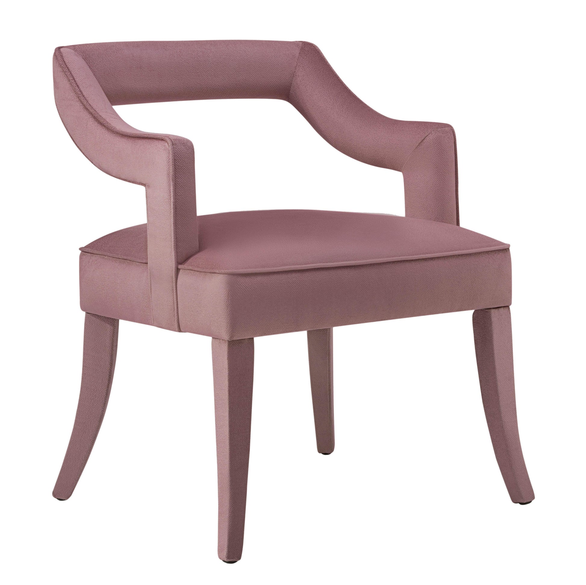 Tov Furniture Tiffany Pink Slub Velvet Chair