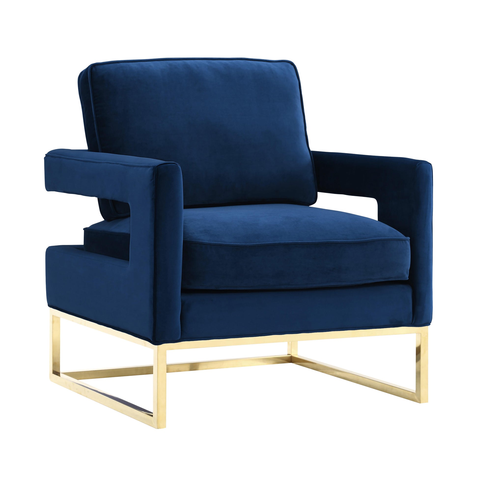 Tov Furniture Avery Navy Velvet Chair