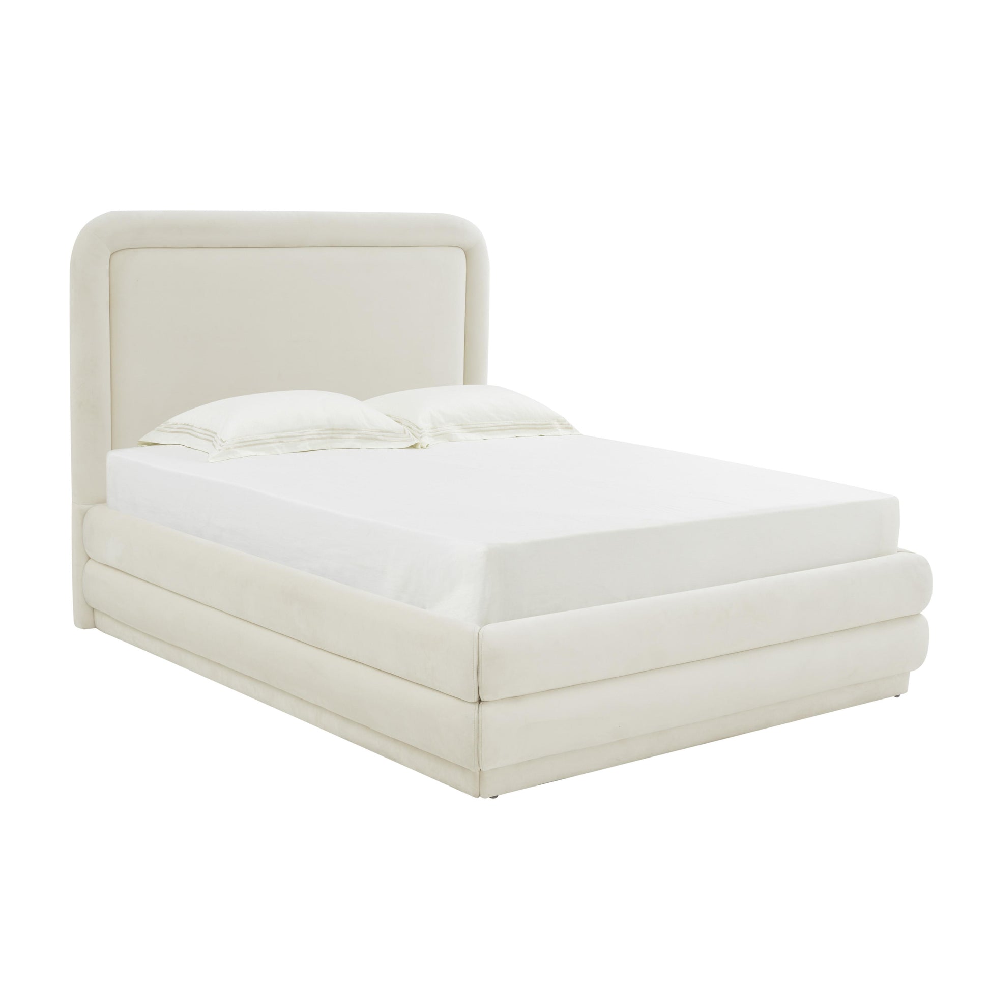 Tov Furniture Briella Cream Velvet Queen Bed