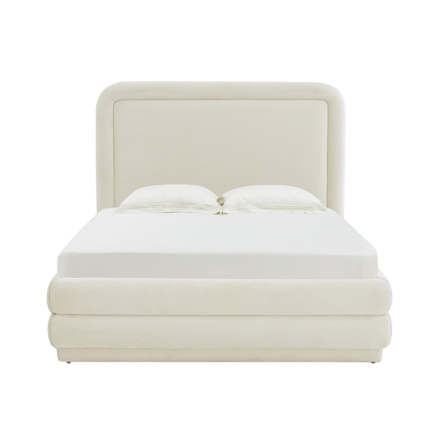 Tov Furniture Briella Cream Velvet Queen Bed